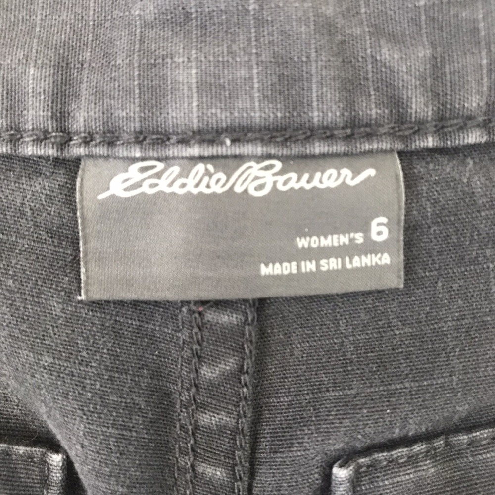 Eddie Bauer Shorts Women's 6 Gray Ripstop Specially Dyed Outdoor Hiking Casual - Picture 8 of 14